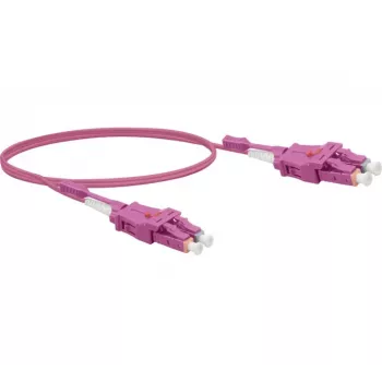 EXERTIS CONNECT OM4 Uniboot LC Duplex til LC Duplex fiber-patchkabel, 50/125 µm, erika-lilla, 5 m 392954
