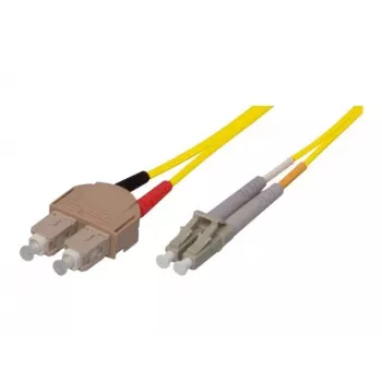 TECLINE OS2 Singlemode LWL-patchkabel SC Duplex til LC Duplex, 9/125 µm, UPC, LSZH, gul, 7,5 m 39989607