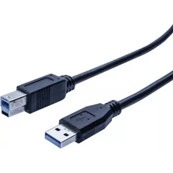 EXERTIS CONNECT USB 3.0-kabel, USB-A-stik til USB-B-stik, 1,0 m, sort, 5 Gbps 532464