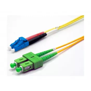 Ekivalan OS2 Duplex LWL-patchkabel LC/SC APC, 9/125 µm, gul, 3 m COZ008DALC2SJ0030A