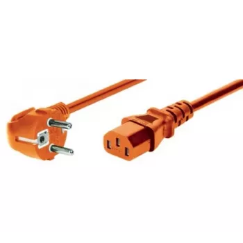 EXERTIS CONNECT 1,8 m orange vinklet Schuko-til-IEC-C13-netkabel 808072
