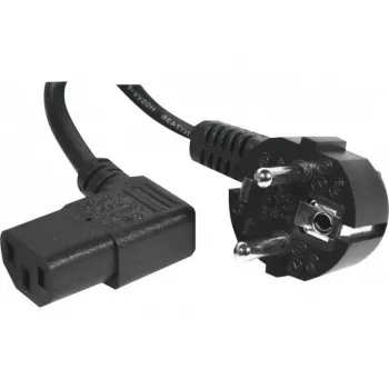 EXERTIS CONNECT netkabel, Schuko-stik til vinklet IEC C13-bøsning, sort, 3,0 m 808211