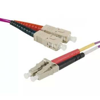 Exertis Connect 5 m SC/UPC til LC/UPC multimode OM2 duplex fiberpatchkabel, LSZH, orange 392684