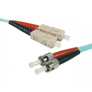 Exertis Connect HD OM3 fiberpatchkabel, 50/125 µm, 2x ST til SC duplex, aqua, 15 m 392767