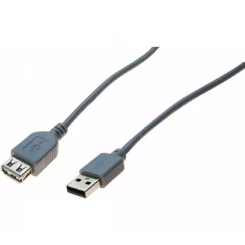 EXERTIS CONNECT USB 2.0 forlængerkabel, USB-A han til USB-A hun, grå, 5,0 m, High Speed 532405