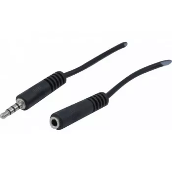 EXERTIS CONNECT 3,5 mm stereo-lydforlængerkabel, han til hun, 2 m, sort 721133