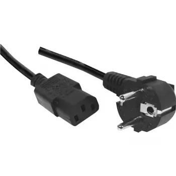 Exertis Connect netkabel, vinklet Schuko-stik til IEC C13-hun, halogenfri, sort, 1,8 m (807950)