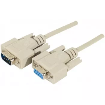EXERTIS CONNECT D-Sub 9-pin serielt forlængerkabel, han til hun, 10 m, sort 580261