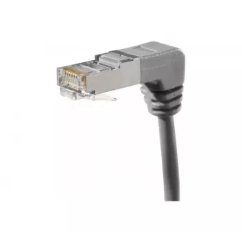 EXERTIS CONNECT Cat.6A S/FTP Patchkabel, 1 m, grå, begge stik vinklet nedad 854288
