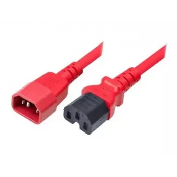 Exertis Connect IEC C14 til C15-netkabel, rød, 1,8 m 808364