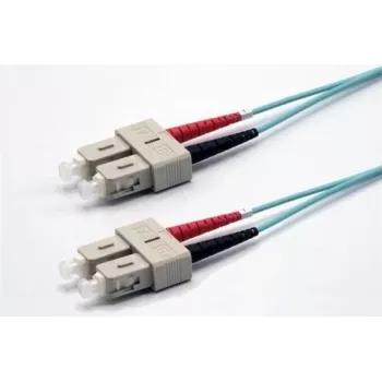 Ekivalan OM3 duplex LWL-patchkabel SC/SC, 50/125 µm, aqua, 2,0 m COZOM3DCDC2SA0020A