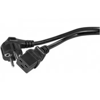 EXERTIS CONNECT 16 A vinklet Schuko-til-lige C19-strømkabel, 3 m, sort 808018