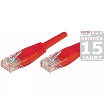 EXERTIS CONNECT Cat.5e U/UTP patchkabel, rød, 5,0 m, slim snagless boot 853946