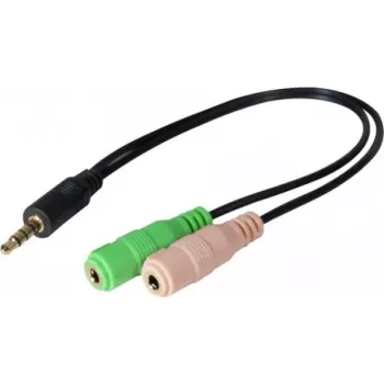 Exertis Connect CTIA headset-adapter - 3,5 mm TRRS til dual TRS (hovedtelefon-/mikrofon-splitter) 721135