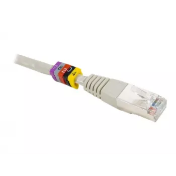 Exertis Connect Dexlan kabelmærkningsring, gul, cifre 0-9, 100 stk. 753490