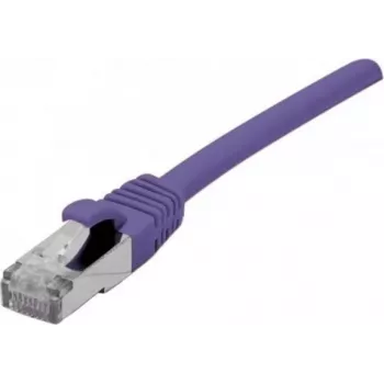 EXERTIS CONNECT Cat. 6 F/UTP PoE halogenfri patchkabel, violet, 0,5 m, snagless 854410