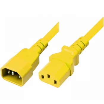 Exertis Connect IEC-netkabel C14 til C13 gul 1,8 m 808045