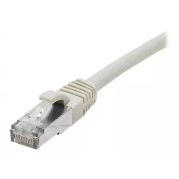 EXERTIS CONNECT Cat. 6A S/FTP patchkabel, TPE, halogenfri, GRS-certificeret, snagless, grå, 1 m 854503