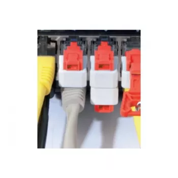 EXERTIS CONNECT RJ45-portlås (10-pak, blå) med nøgle – blokerer uautoriseret netværksadgang 848943