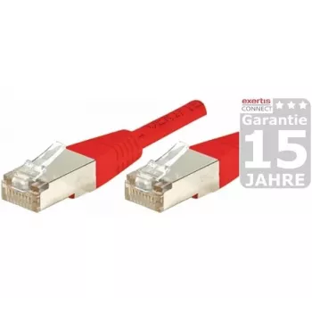 EXERTIS CONNECT Cat5e F/UTP patchkabel, RJ45, rød, 0,3 m 857050
