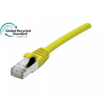 EXERTIS CONNECT Cat. 6A S/FTP patchkabel, TPE, halogenfrit, GRS-certificeret, låsebeskyttelse, gul, 0,3 m 854537