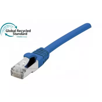 EXERTIS CONNECT Cat. 6A S/FTP patchkabel, TPE, halogenfrit, GRS-certificeret, blå, 1,0 m 854512