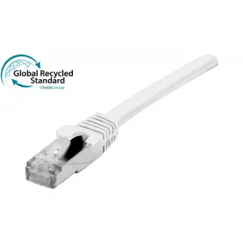 Exertis Connect 854560 Cat.6A S/FTP (PiMF) patchkabel, 3 m, hvid, TPE, halogenfri, GRS-certificeret, snagless