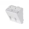 EXERTIS CONNECT blindpladeindsats 45x45 mm til 2 keystone-moduler, 30°, signalhvid RAL 9003 911711