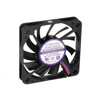 Exertis Connect Evercool 60 mm kabinetblæser – holdbar, smurt glitleje, 3-pin DC, sort 910179