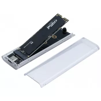 EXERTIS CONNECT M.2 SSD-kabinet USB 3.2 Gen 2 Type-C transparent 924625