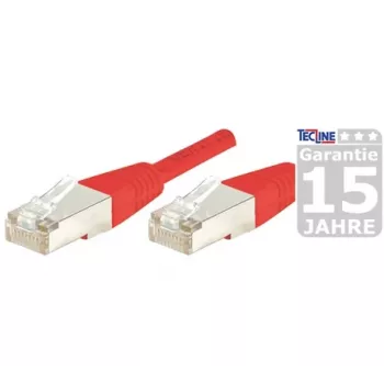 EXERTIS CONNECT S/FTP Cat6a patchkabel, 7,5 m, rød, slim boot 858307