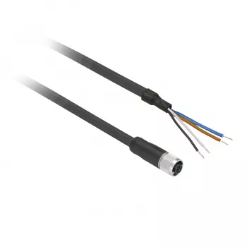TMSS GERMANY Telemechanique Sensors M12-bøsning lige PUR-kabel 5 m 4-polet XZCP1141L5