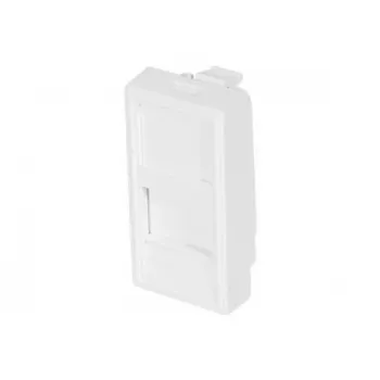 Exertis Connect Dexlan modulindgang tom 45 x 22,5 mm til 2 x RJ45 keystone indbygningsmontage RAL 9003 signalhvid 911731