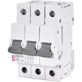ETI 001901307 ETIMAT P10 3-polet 6A B-karakteristik automatsikring 415V 10kA