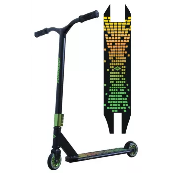 SCHILDKROT Kickless Forest stunt scooter, aluminiumsdeck 500 x 100 mm, Y-bar, 100 mm hjul, ABEC 7, fra 8 år, maks. 100 kg 510432