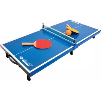 DONIC SCHILDKRÖT mini bordtennisbord-sæt, blå, foldbar, 68 x 33 x 9 cm, med 2 bat, net, 2 bolde 838576