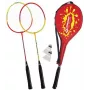 SCHILDKROT badminton-sæt til 2 spillere, rød/gul, hærdede stålbat, fritidskvalitet, 970902