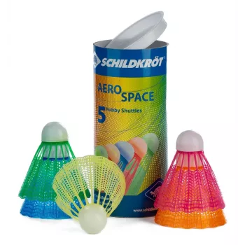 SCHILDKROT Aerospace plastik fritidsfjerbold i genlukkelig æske, 1 stk. (970910)