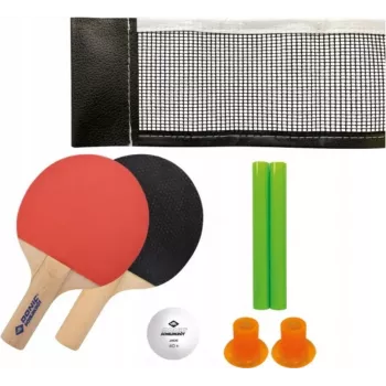 DONIC SCHILDKRÖT mini bordtennis-sæt – 2 FSC-bat (140 x 90 mm), bold, net 788460