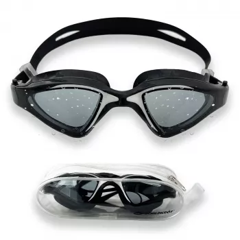 SCHILDKRÖT Murano voksen svømmebrille, hvid/sort, bløde silikonepakninger, delt hovedbånd, anti-beslag, UV-beskyttelse 940056