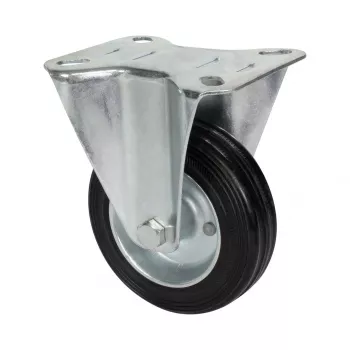 Wagner design yourself fast hjul RO 8104, 100 mm hjul, sølvfarvet hus, sort PP-hjul, 100 kg bæreevne 4810401
