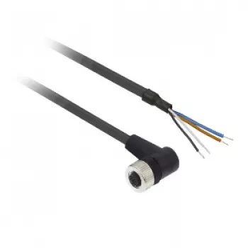 TMSS GERMANY Telemechanique Sensors M12 hunstik lige 4-polet PUR-kabel, 2 m, sort XZCP1241L2