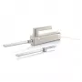 GRAEF EK508EU elektrisk kniv 180 W rustfrie klinger, 2 bølgeskærsklinger, ergonomisk greb, opbevaringsblok af træ, sikkerhedsafbryder, 1,2 m kabel, hvid
