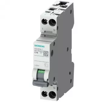 SIEMENS SENTRON 5SL6 automatsikring 5SL6016-6, 1P+N, B16, 6kA, 230V