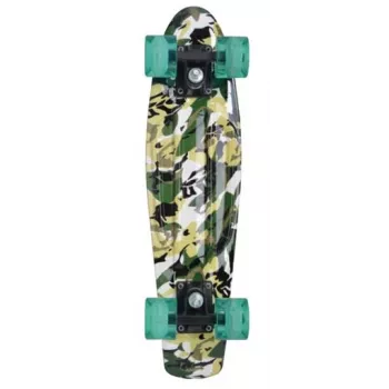 SCHILDKROT retro skateboard Free Spirit camouflage polypropylen (PP), forstærket dæk 560 x 140 mm, 1 stk. (510781)