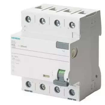 Siemens SENTRON 5SV36448 fejlstrømsafbryder, type A, 40 A, 300 mA, 4-polet, 400 V, selektiv