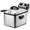 Rommelsbacher FRP 2135/E rektangulær frituregryde, 3,5 L oliekapacitet, Cool-Zone-teknologi, permanentfilter, justerbar termostat, timer, rustfrit stål
