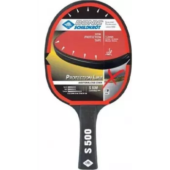 DONIC SCHILDKRÖT Protection Line S500 læringsbordtennisbat, sort/rød, Jade Smooth belægning 713055