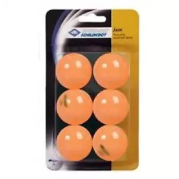 DONIC SCHILDKRÖT Jade bordtennisbolde, 6-pak, orange, plastik, til hobby-spillere 618378