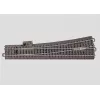 Märklin H0 C-spor slankt venstresving med ballast, 236,1 mm, manuel betjening, AC 24711